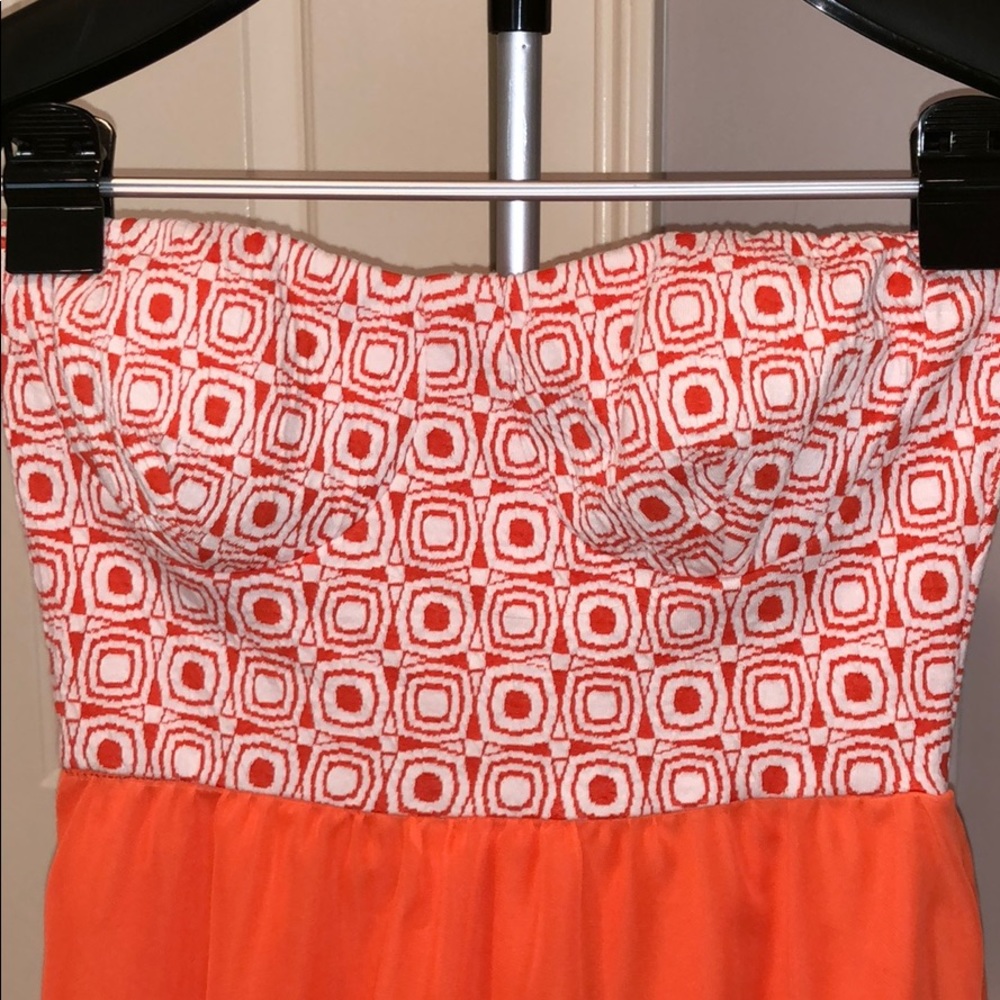 Orange High-Low Dress - Picture 2 of 6